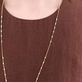 Hannah Keefe Jewelry Necklaces Bead Necklace Version #2 Brass Chain and Silver Solder / 26" Chain