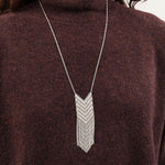 Hannah Keefe Jewelry Necklaces Big Shield Necklace Silver Chain and Silver Solder / 30" Chain