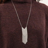 Hannah Keefe Jewelry Necklaces Big Shield Necklace Silver Chain and Silver Solder / 30" Chain