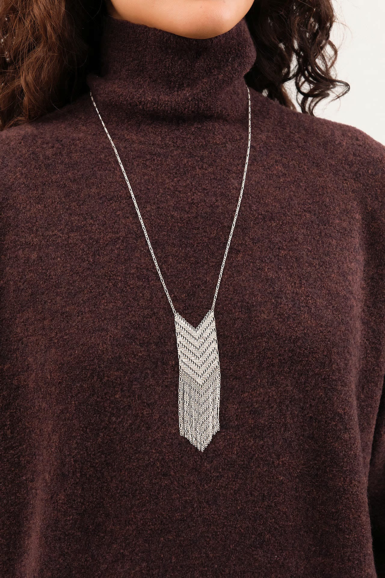 Hannah Keefe Jewelry Necklaces Big Shield Necklace Silver Chain and Silver Solder / 30" Chain