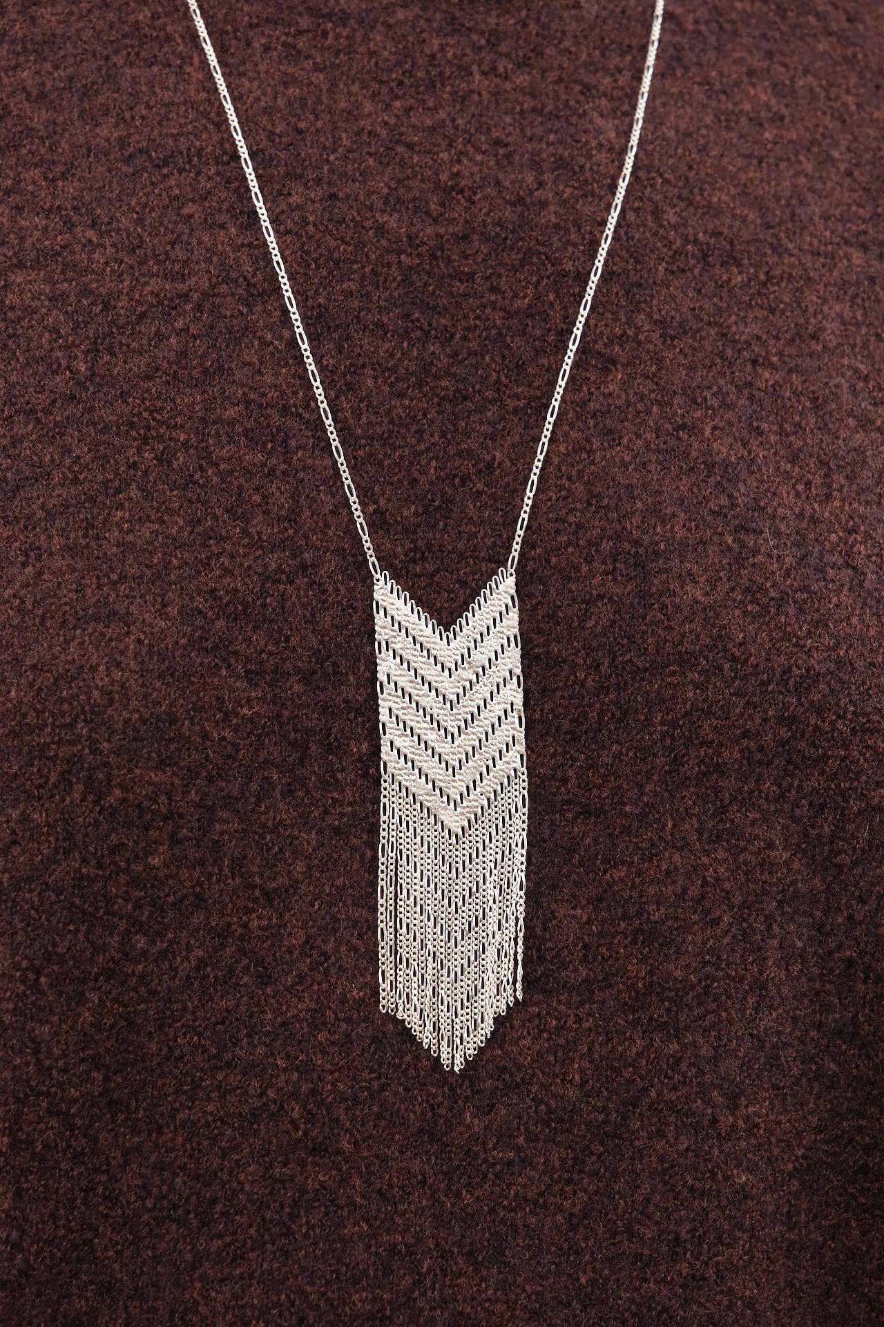 Hannah Keefe Jewelry Necklaces Big Shield Necklace Silver Chain and Silver Solder / 30" Chain