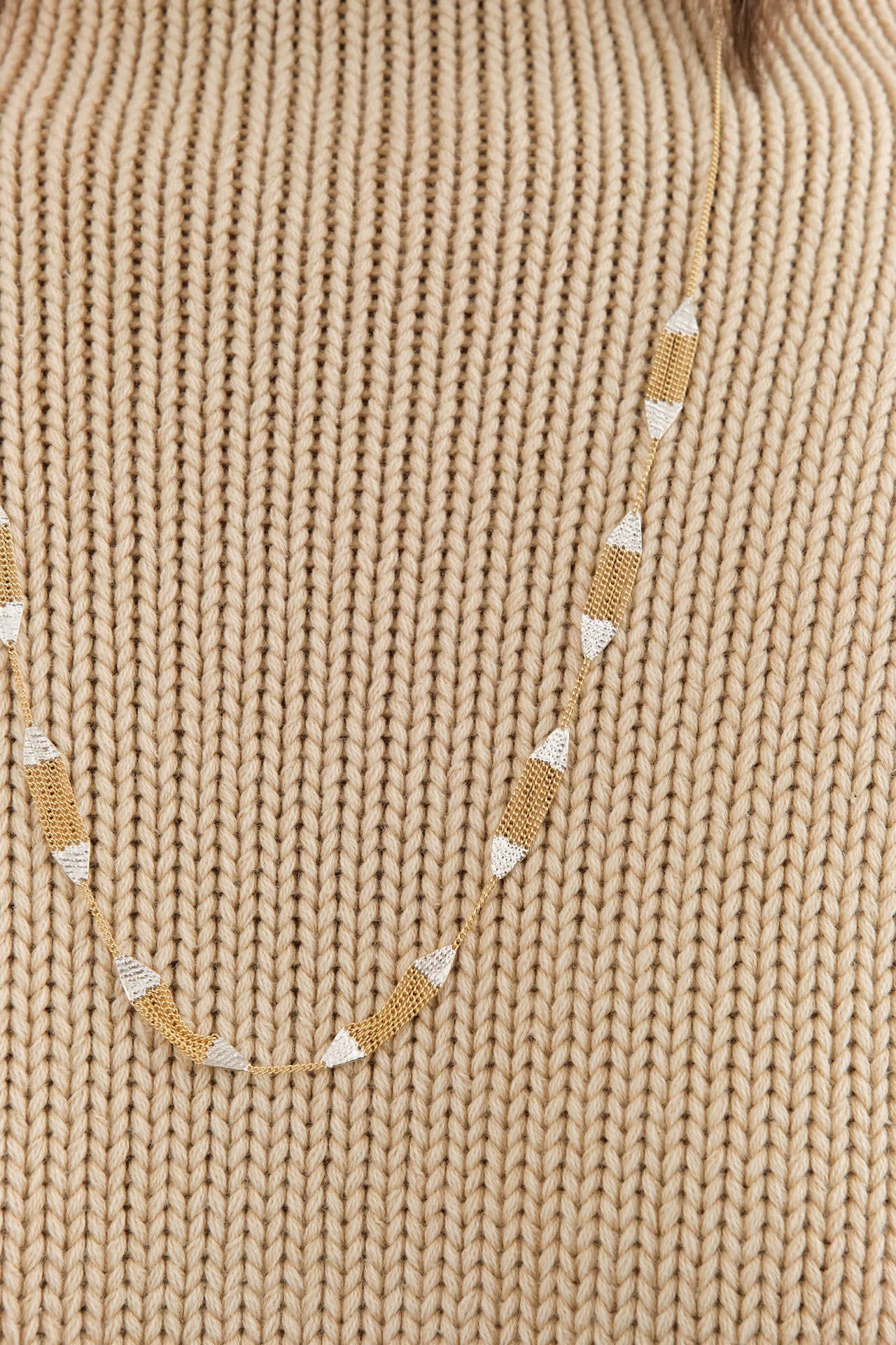 Hannah Keefe Jewelry Necklaces Minnow Necklace Brass Chain and Silver Solder / 24" Chain
