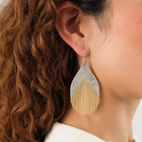 Hannah Keefe Jewelry Earrings Nouveau Earrings Brass Chain and Silver Solder / Pair