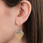 Hannah Keefe Jewelry Earrings Small Confetti Earrings in Brass Brass Chain and Silver Solder / Pair