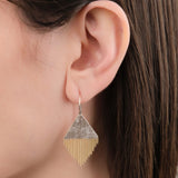 Hannah Keefe Jewelry Earrings Small Confetti Earrings in Brass Brass Chain and Silver Solder / Pair