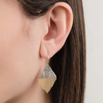 Hannah Keefe Jewelry Earrings Small Confetti Earrings in Brass Brass Chain and Silver Solder / Pair
