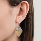 Hannah Keefe Jewelry Earrings Small Confetti Earrings in Brass Brass Chain and Silver Solder / Pair