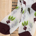 Hansel From Basel Accessories Socks and Tights Beet It Sheer Crew Socks White / One Size