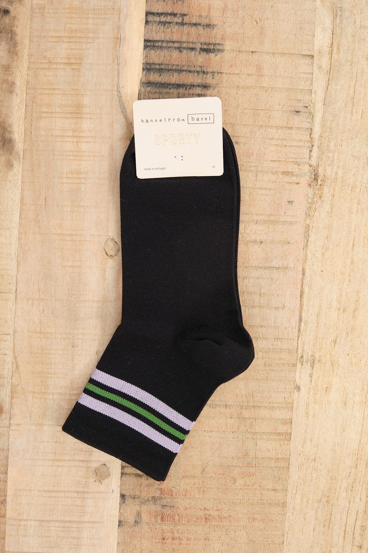 Hansel From Basel Accessories Socks and Tights Billie Sporty Short Crew Socks in Black Black / One Size