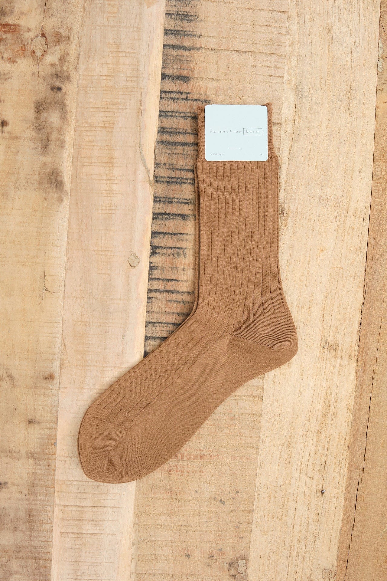 Hansel From Basel Accessories Socks and Tights Botan Ribbed Crew Socks Oat / One Size