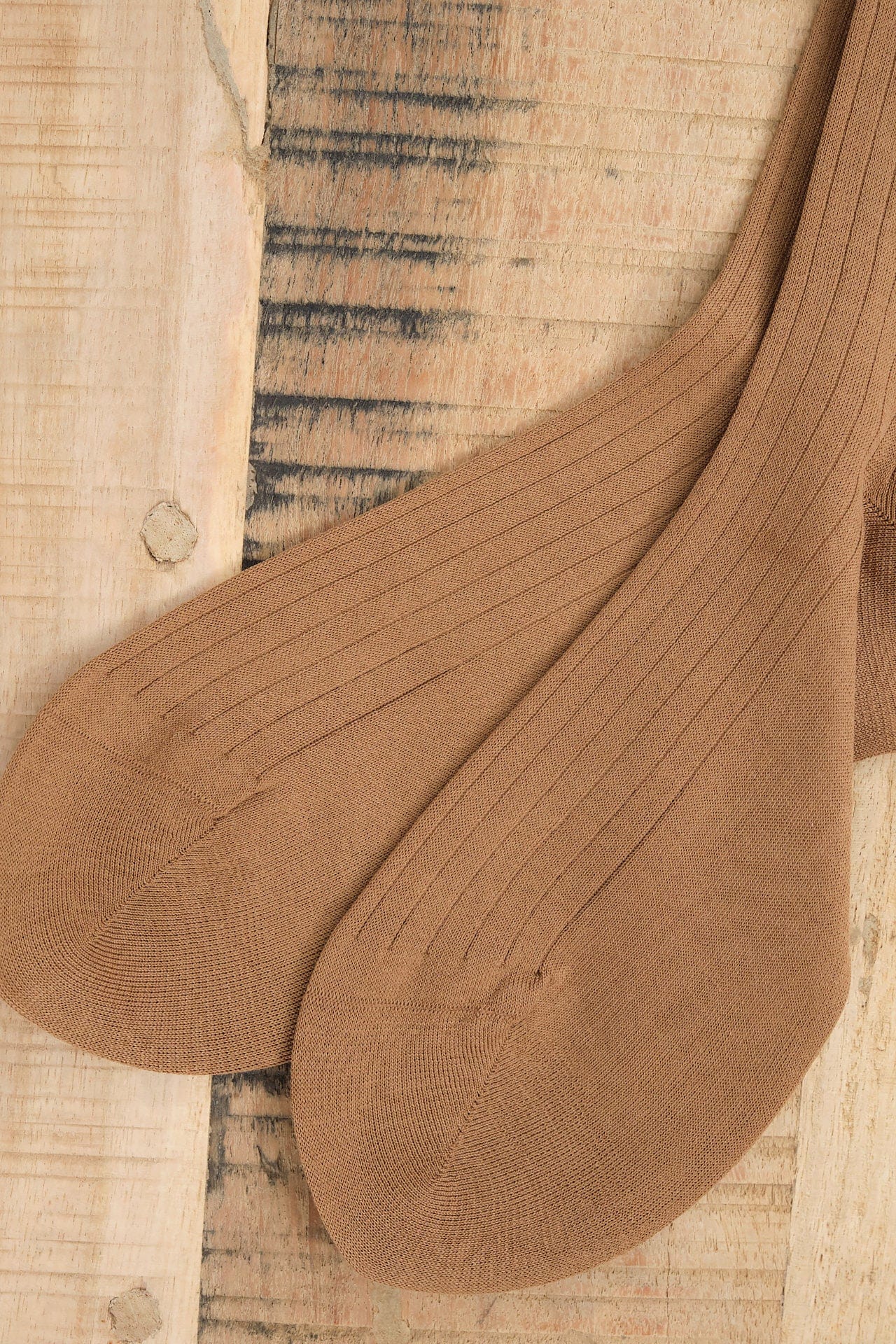 Hansel From Basel Accessories Socks and Tights Botan Ribbed Crew Socks Oat / One Size