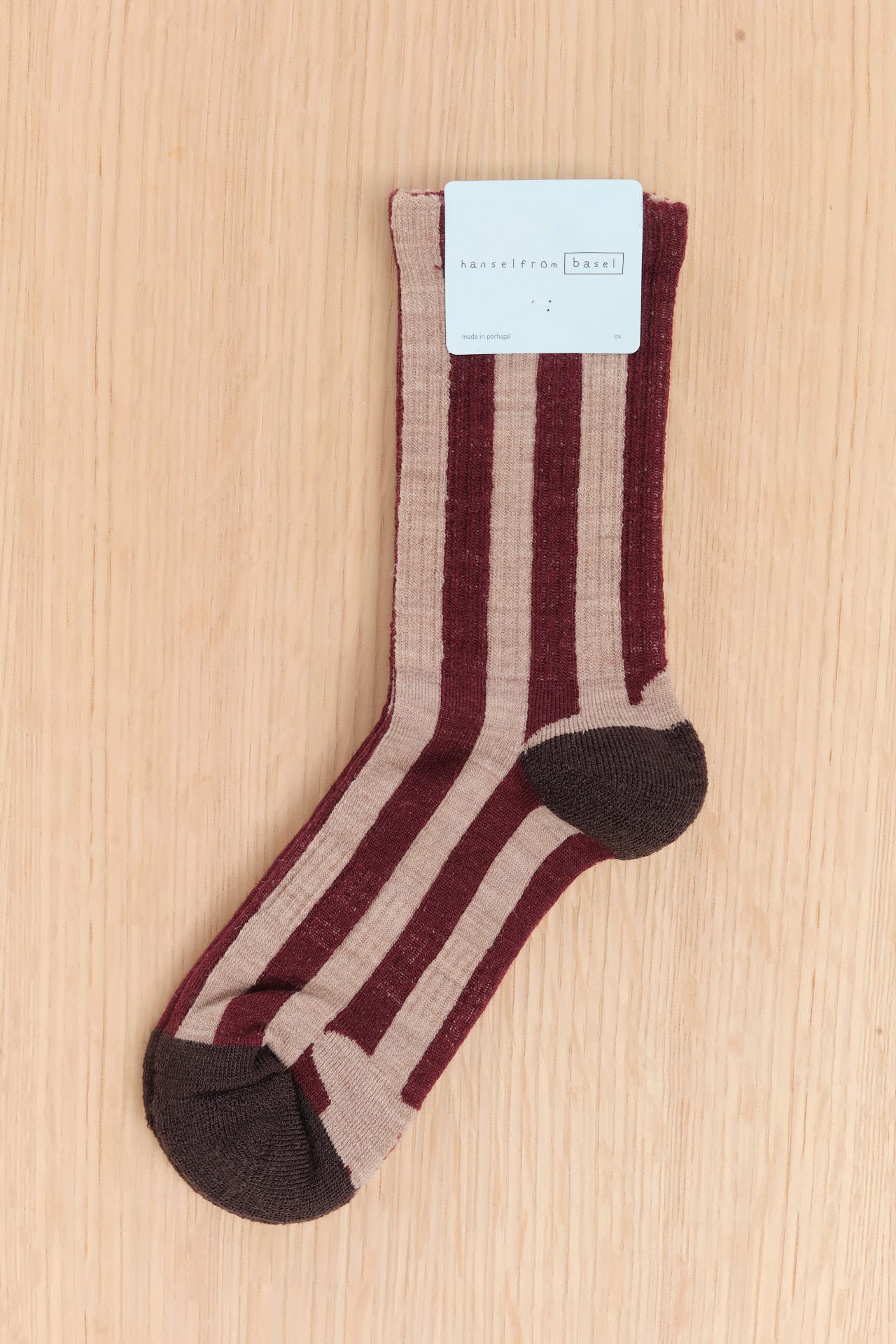 Hansel From Basel Accessories Socks and Tights Buren Athletic Wool Crew Socks Merlot / One Size