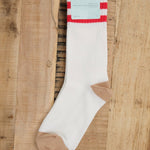 Hansel From Basel Accessories Socks and Tights Collegiate Stripe Crew Socks White / One Size