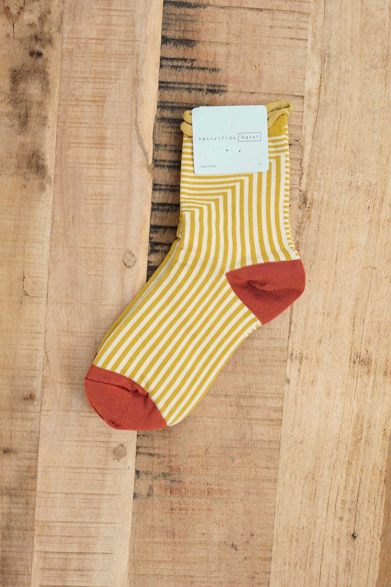 Hansel From Basel Accessories Socks and Tights Corbusier Crew Socks in Citron Citron / One Size