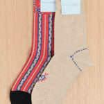 Hansel From Basel Accessories Socks and Tights Cottage Taffy Crew Socks Brick / One Size