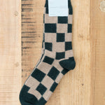 Hansel from Basel Dash Checkered Cashmere Crew Socks