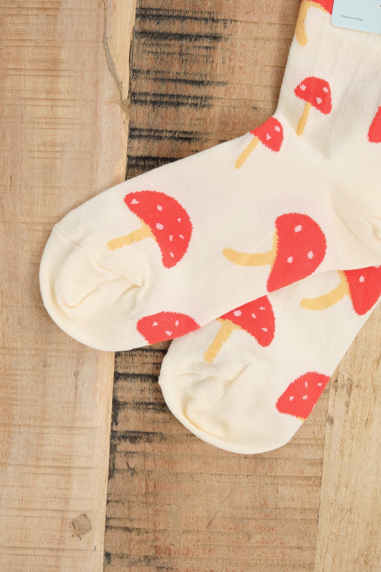 Hansel From Basel Accessories Socks and Tights Elfcup Crew Socks in Ivory Ivory / One Size
