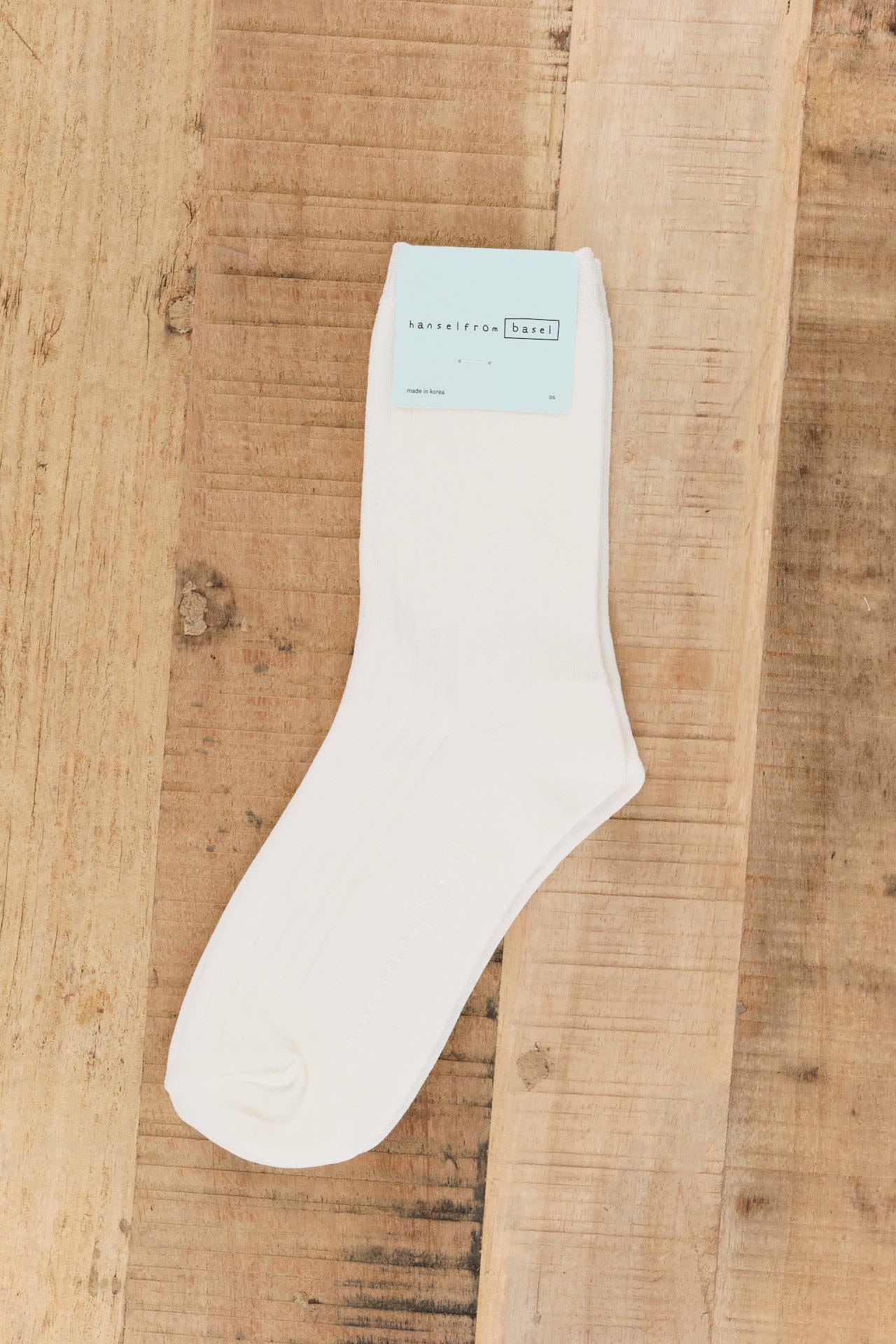 Hansel From Basel Accessories Socks and Tights Essential Rib Trouser Crew Socks White / One Size