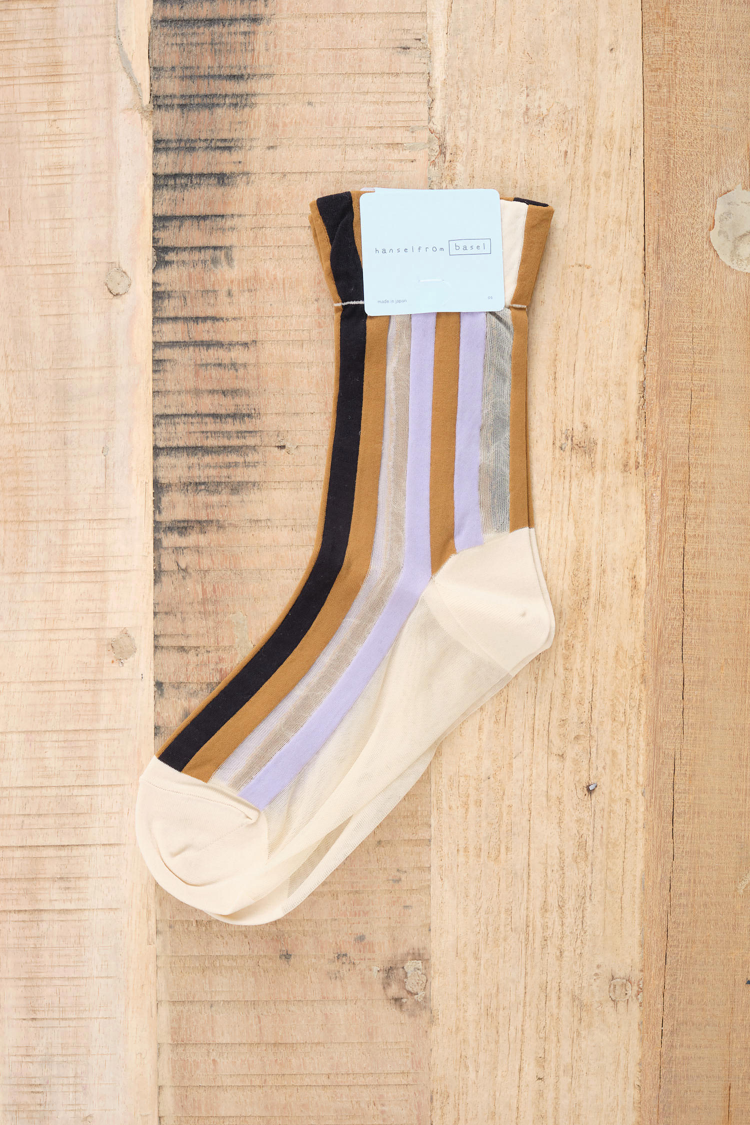 Hansel from Basel Festival Stripe Sheer Crew Socks