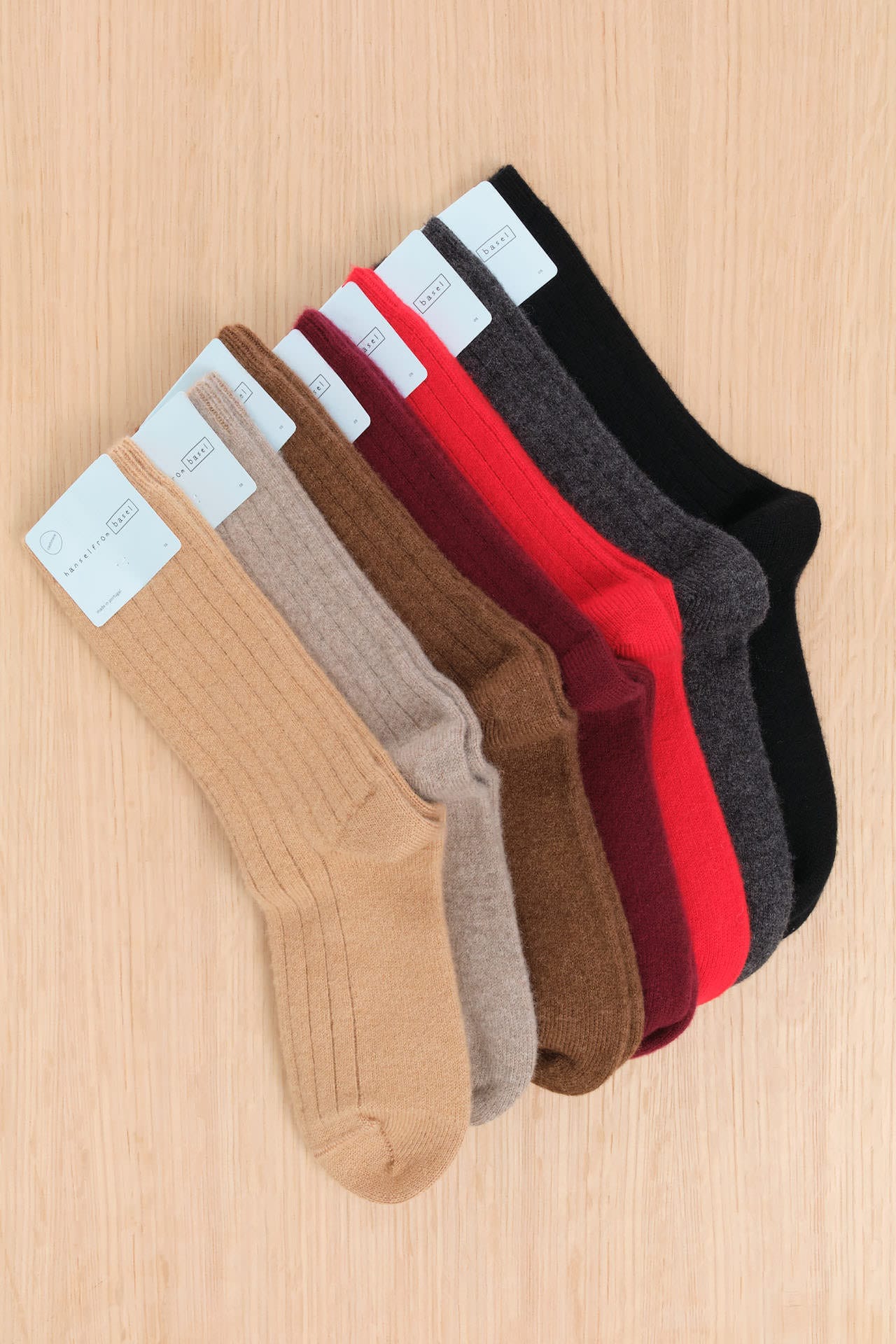 Hansel From Basel Accessories Socks and Tights Italia Cashmere Cozy Rib Crew Socks