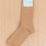 Hansel From Basel Accessories Socks and Tights Italia Cashmere Cozy Rib Crew Socks Camel / One Size