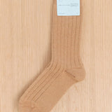 Hansel From Basel Accessories Socks and Tights Italia Cashmere Cozy Rib Crew Socks Camel / One Size