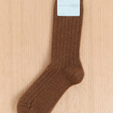 Hansel From Basel Accessories Socks and Tights Italia Cashmere Cozy Rib Crew Socks Espresso / One Size