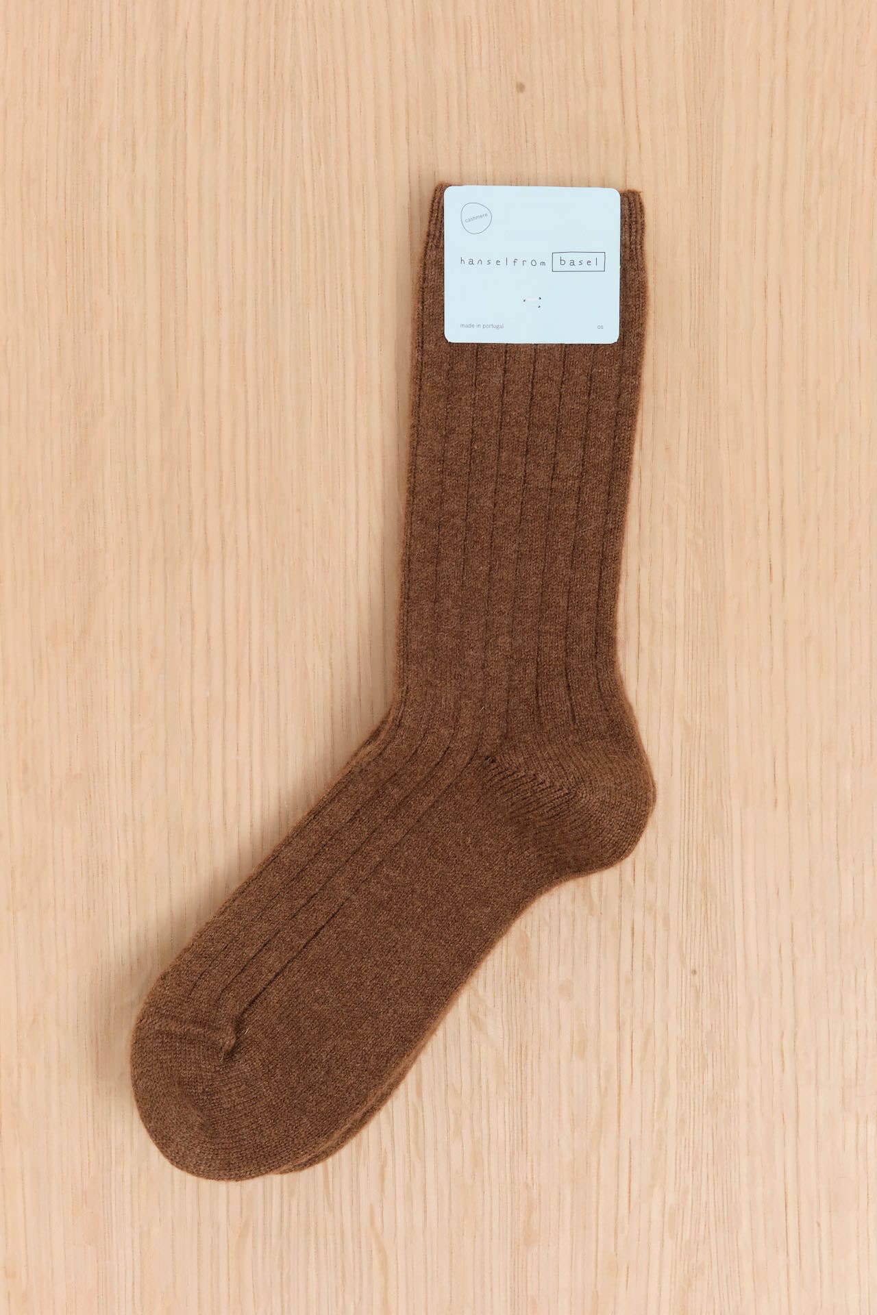 Hansel From Basel Accessories Socks and Tights Italia Cashmere Cozy Rib Crew Socks Espresso / One Size