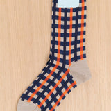 Hansel From Basel Accessories Socks and Tights Kilian Plaid Crew Socks Navy / One Size