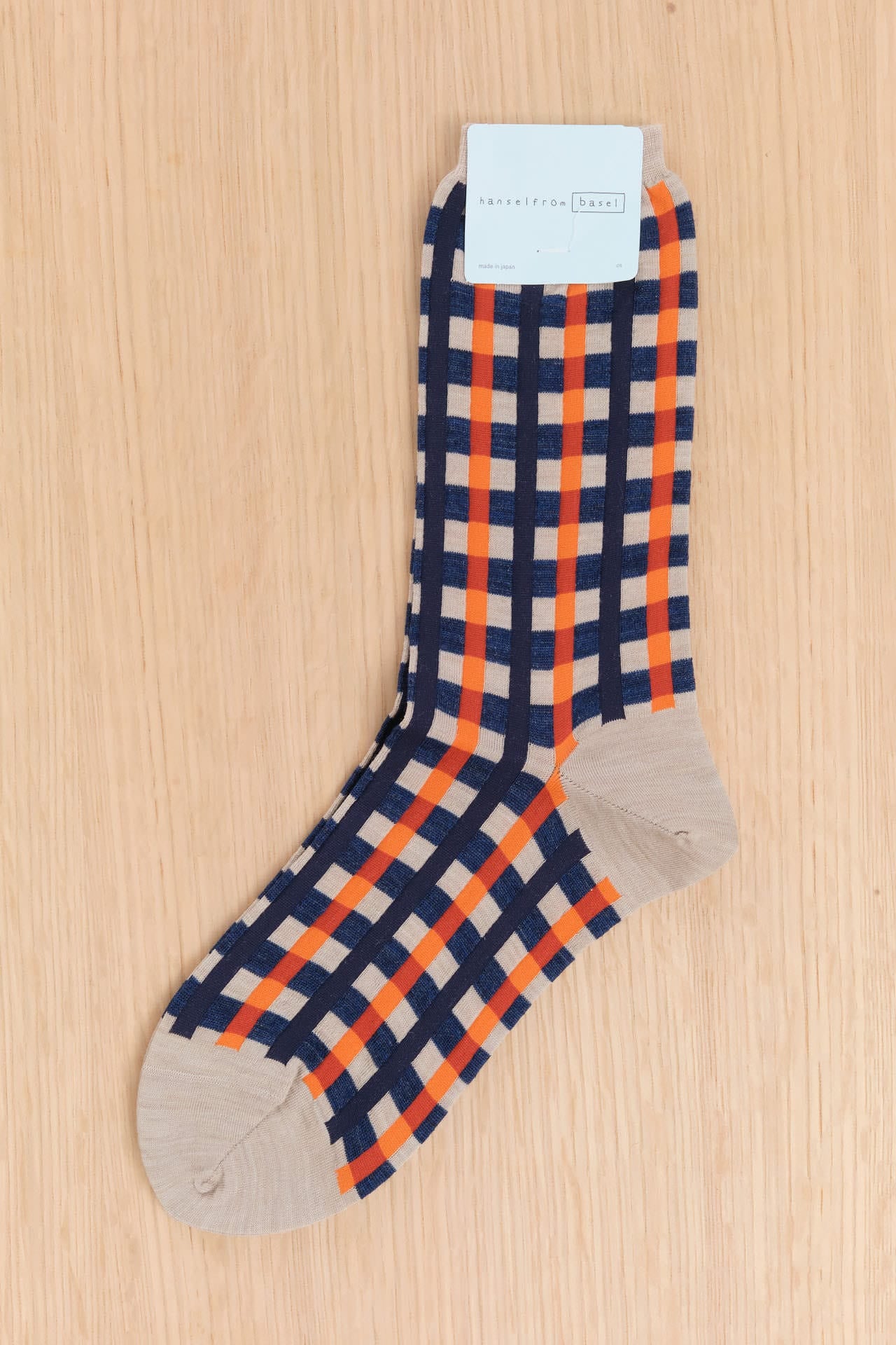 Hansel From Basel Accessories Socks and Tights Kilian Plaid Crew Socks Navy / One Size