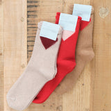 Love Cashmere Crew Socks by Hansel from Basel in Red