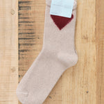 Love Cashmere Crew Socks by Hansel from Basel in Beige