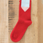 Hansel from Basel Love Cashmere Crew Socks in Red