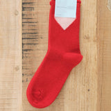 Hansel from Basel Love Cashmere Crew Socks in Red