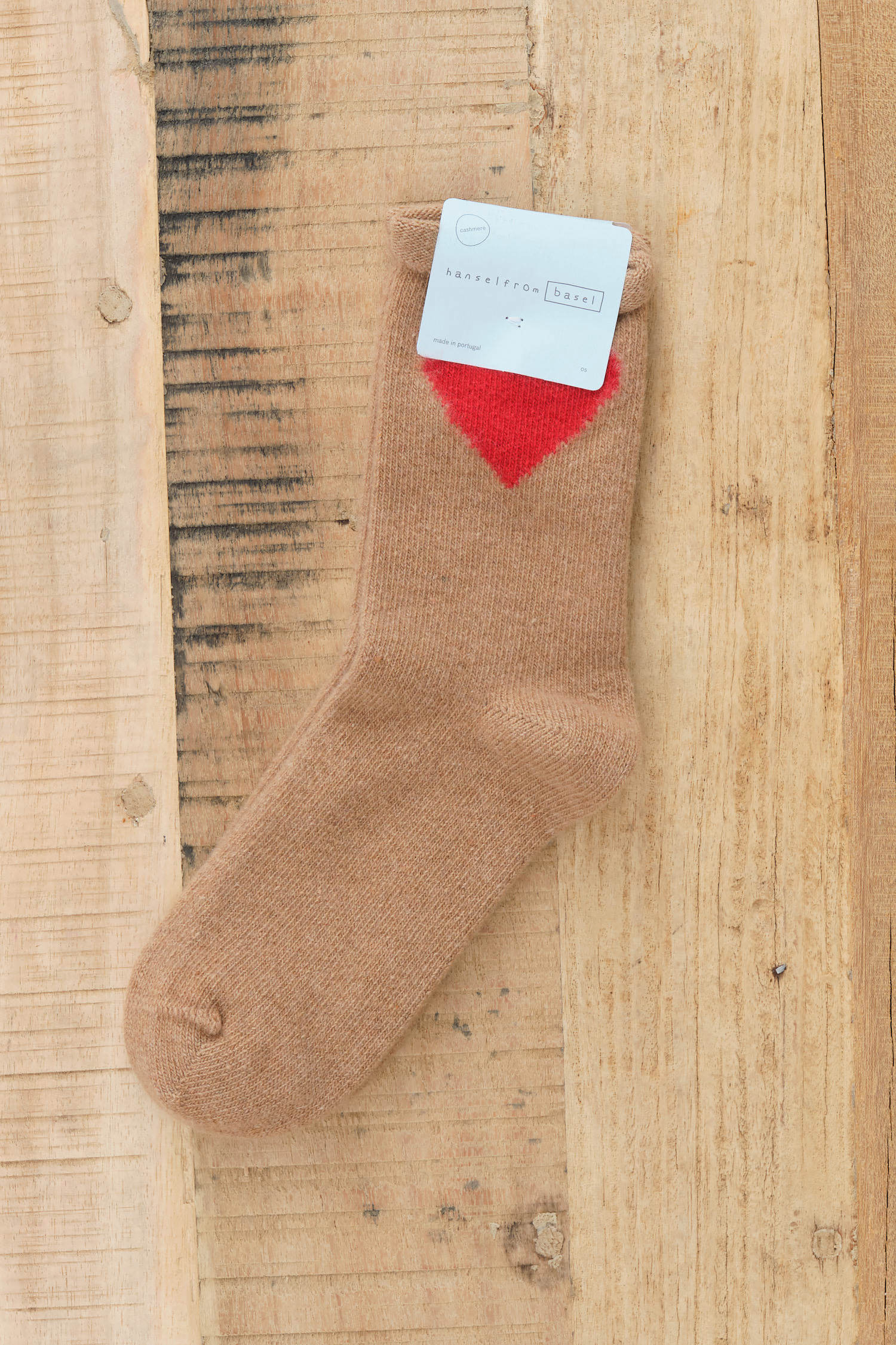 Hansel from Basel Love Cashmere Crew Socks in Camel