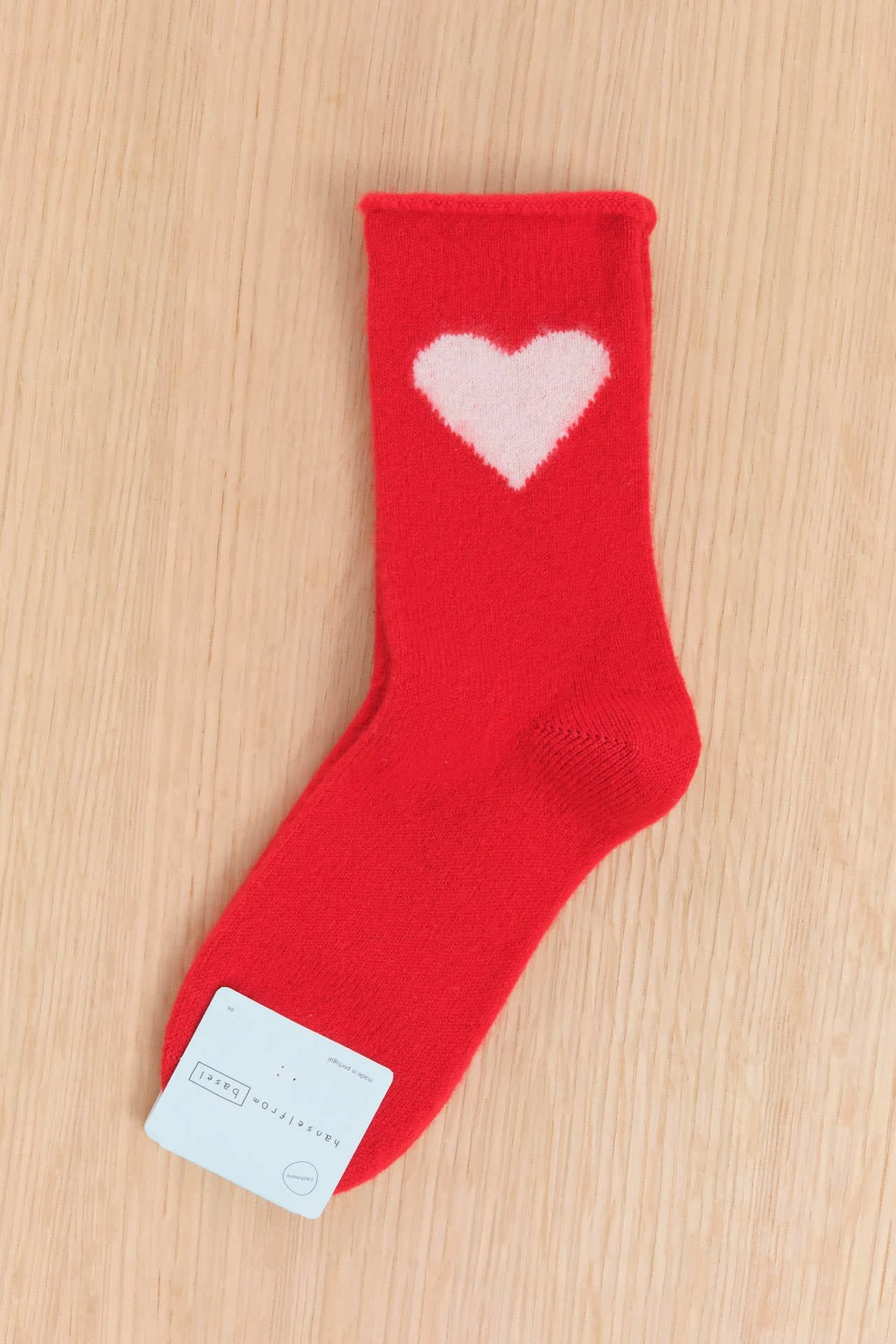 Hansel From Basel Accessories Socks and Tights Love Cashmere Crew Socks Red / One Size