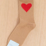 Hansel From Basel Accessories Socks and Tights Love Cashmere Crew Socks Camel / One Size