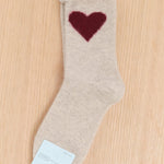 Hansel From Basel Accessories Socks and Tights Love Cashmere Crew Socks Beige / One Size