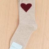 Hansel From Basel Accessories Socks and Tights Love Cashmere Crew Socks Beige / One Size