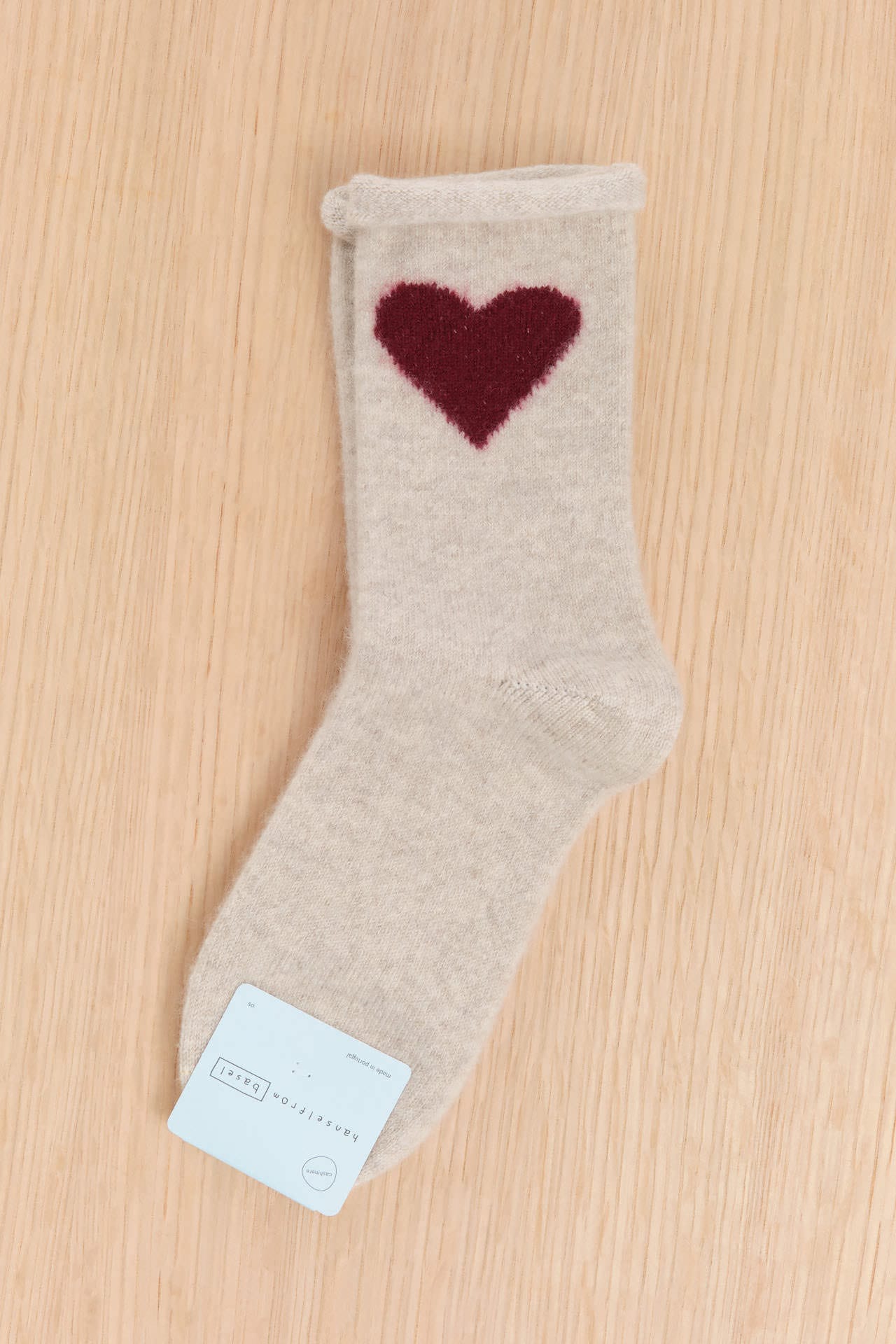 Hansel From Basel Accessories Socks and Tights Love Cashmere Crew Socks Beige / One Size