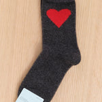 Hansel From Basel Accessories Socks and Tights Love Cashmere Crew Socks Charcoal / One Size