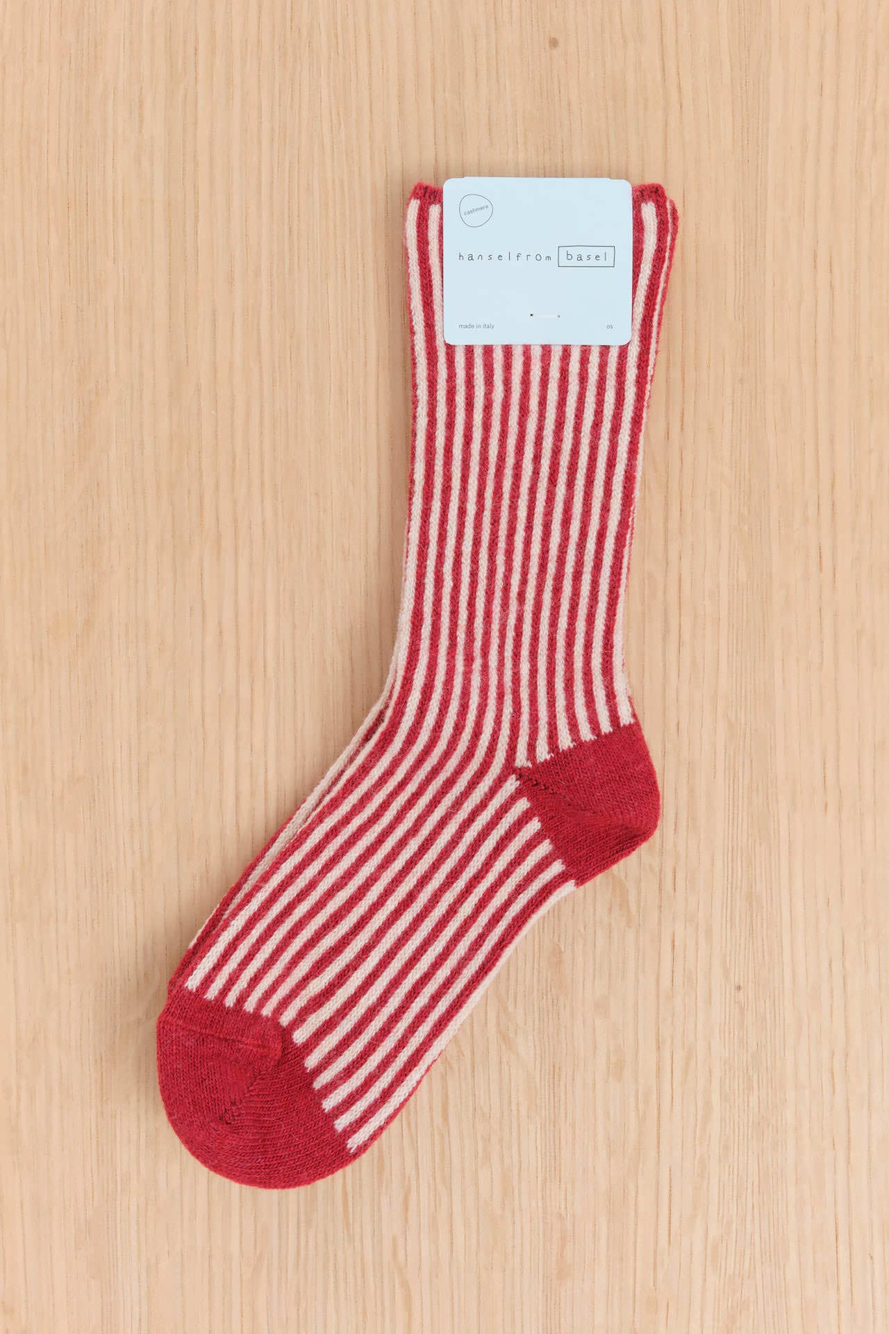 Hansel From Basel Accessories Socks and Tights Magnolia Cashmere Crew Socks Red / One Size