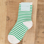 Hansel From Basel Accessories Socks and Tights Nautical Stripe Crew Socks Green / One Size
