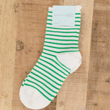 Hansel From Basel Accessories Socks and Tights Nautical Stripe Crew Socks Green / One Size