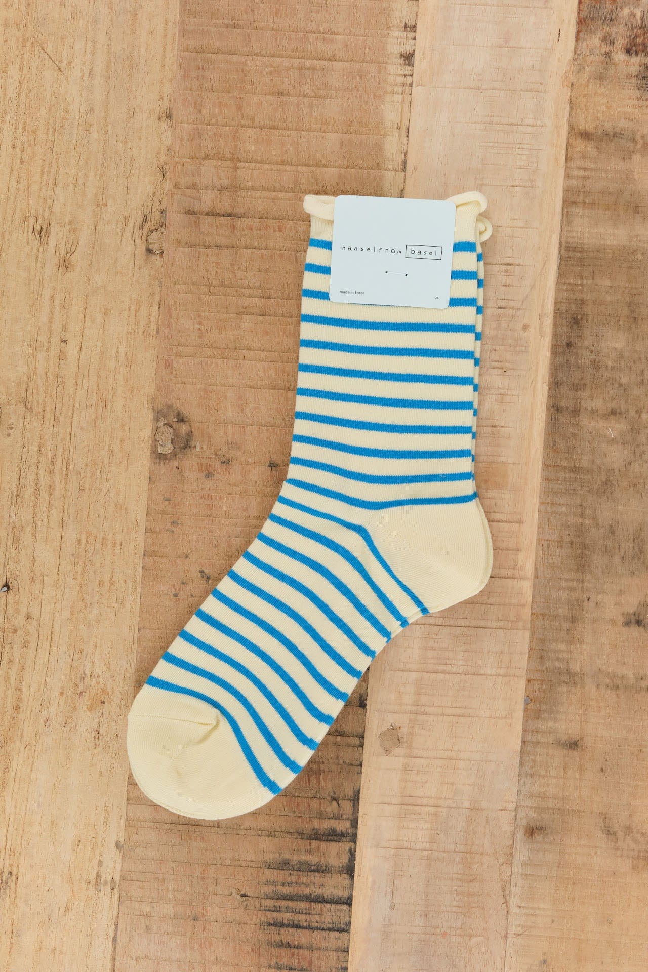 Hansel From Basel Accessories Socks and Tights Nautical Stripe Crew Socks Butter / One Size