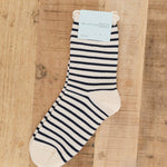 Hansel From Basel Accessories Socks and Tights Nautical Stripe Crew Socks Blue / One Size