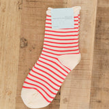 Hansel From Basel Accessories Socks and Tights Nautical Stripe Crew Socks Pink / One Size