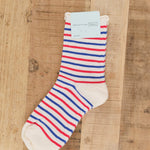 Hansel From Basel Accessories Socks and Tights Nautical Stripe Crew Socks Bastille / One Size