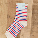 Hansel From Basel Accessories Socks and Tights Nautical Stripe Crew Socks Bastille / One Size