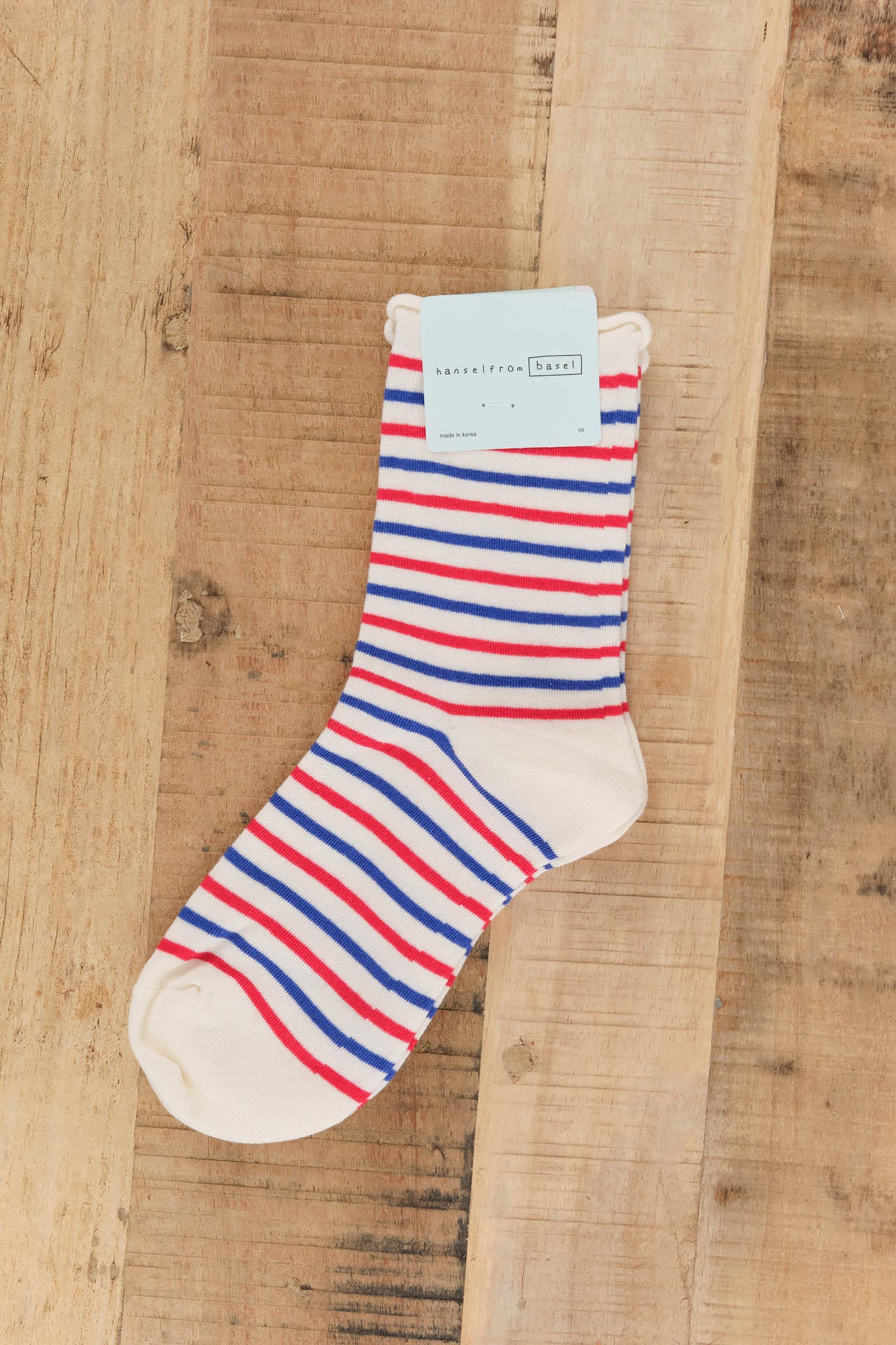 Hansel From Basel Accessories Socks and Tights Nautical Stripe Crew Socks Bastille / One Size